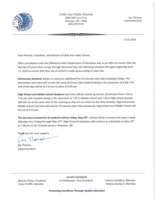 From Jay Thomas; updated school time