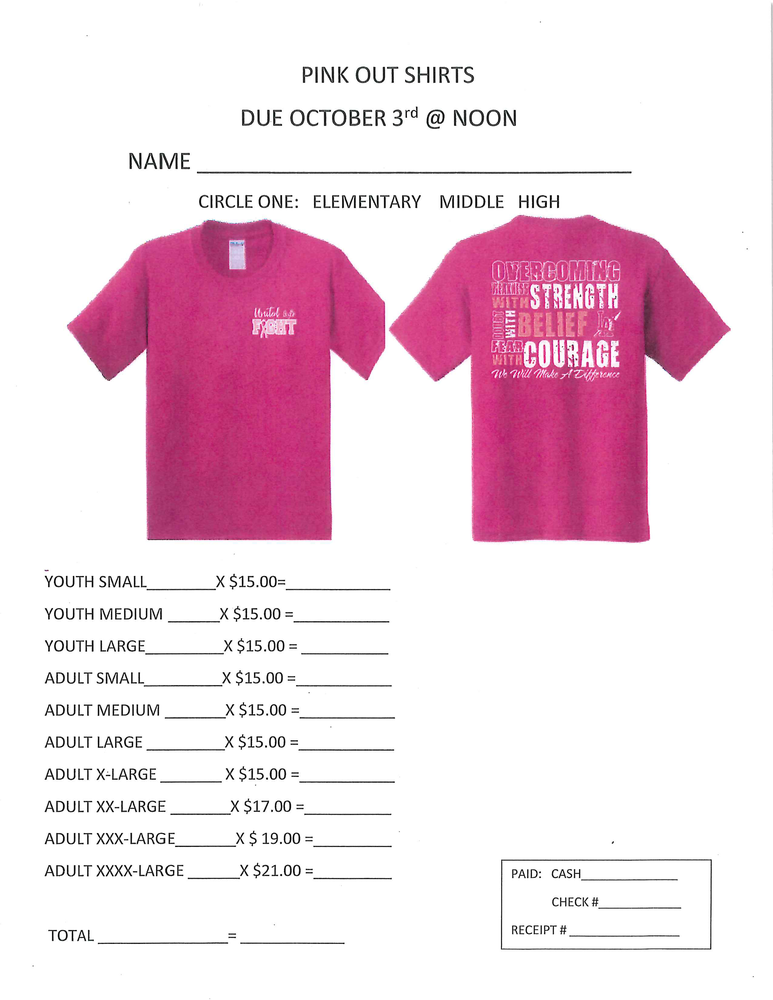 Pink OUT shirts for sale!!!